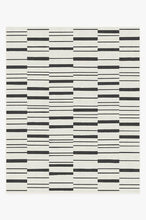 Load image into Gallery viewer, Broken Stripe Black Rug