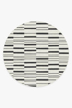 Load image into Gallery viewer, Broken Stripe Black Rug