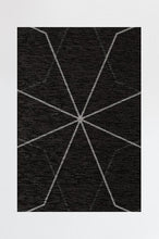 Load image into Gallery viewer, Geometrix Black Rug