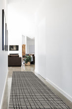 Load image into Gallery viewer, Modern Grid Grey Rug
