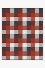 Load image into Gallery viewer, Buffalo Plaid Black &amp; Red Rug
