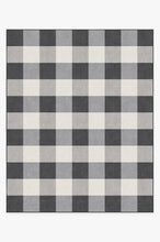 Load image into Gallery viewer, Buffalo Plaid Black &amp; White Rug
