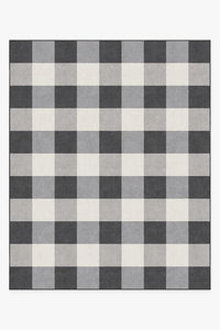 Buffalo Plaid Black & White Rug