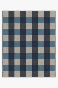 Buffalo Plaid Blue & Ivory Rug