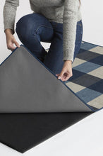 Load image into Gallery viewer, Buffalo Plaid Blue &amp; Ivory Rug
