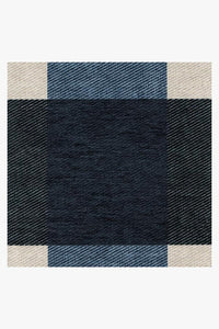 Buffalo Plaid Blue & Ivory Rug