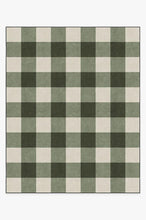 Load image into Gallery viewer, Buffalo Plaid Green &amp; White Rug
