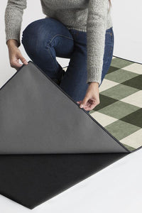 Buffalo Plaid Green & White Rug