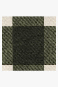 Buffalo Plaid Green & White Rug
