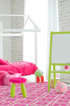 Load image into Gallery viewer, Chloe Trellis Fuchsia Pink Rug
