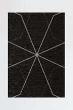 Load image into Gallery viewer, Geometrix Black Rug
