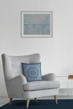 Load image into Gallery viewer, Almana Blue Throw Pillow
