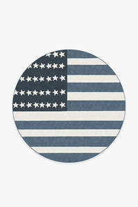 American Flag Blue Rug