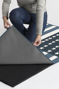 American Flag Blue Rug