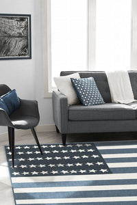American Flag Blue Rug