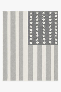 American Flag Grey Rug