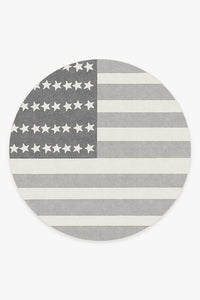 American Flag Grey Rug