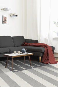 American Flag Grey Rug