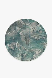Aurora Teal Grey Rug