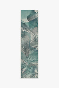 Aurora Teal Grey Rug