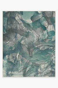 Aurora Teal Grey Rug