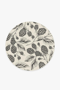 Berry Black Rug