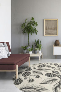 Berry Black Rug