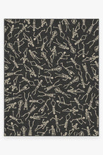 Load image into Gallery viewer, Bone Dance Black Rug
