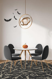 Bone Dance Black Rug