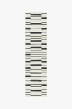 Load image into Gallery viewer, Broken Stripe Black Rug
