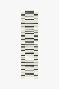 Broken Stripe Black Rug