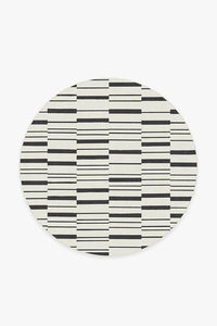 Broken Stripe Black Rug