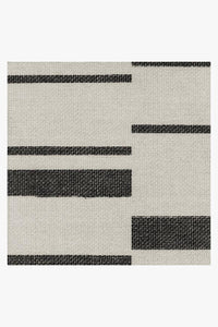 Broken Stripe Black Rug