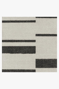 Broken Stripe Black Rug