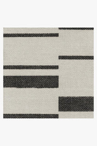 Broken Stripe Black Rug