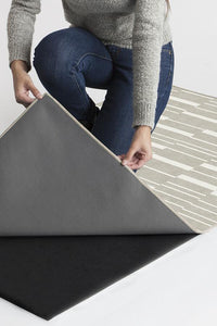 Broken Stripe Grey Rug