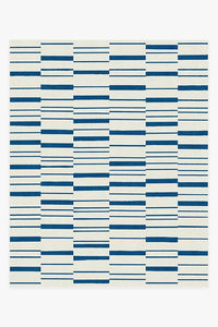 Broken Stripe Indigo Rug