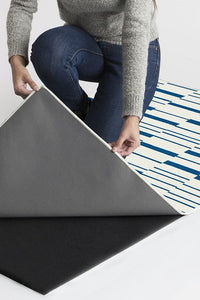 Broken Stripe Indigo Rug