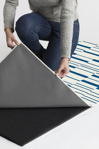 Broken Stripe Indigo Rug