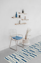 Load image into Gallery viewer, Broken Stripe Indigo Rug
