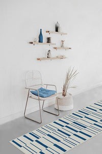 Broken Stripe Indigo Rug
