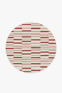 Broken Stripe Red Rug