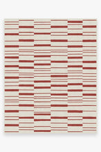 Load image into Gallery viewer, Broken Stripe Red Rug
