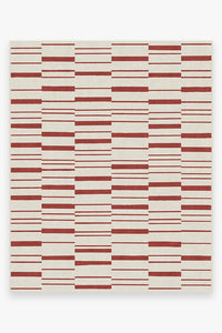Broken Stripe Red Rug