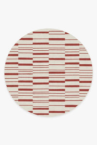 Broken Stripe Red Rug