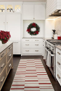 Broken Stripe Red Rug