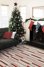 Load image into Gallery viewer, Broken Stripe Red Rug
