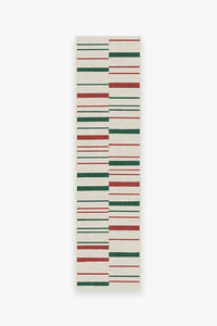 Broken Stripe Red & Green Rug