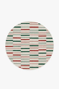 Broken Stripe Red & Green Rug