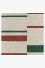 Load image into Gallery viewer, Broken Stripe Red &amp; Green Rug
